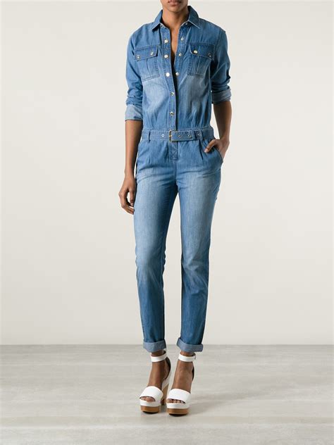 michael kors jean jumpsuit|Michael Kors jumpsuit women.